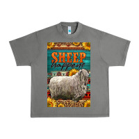 Tornado Western Sheep Happens Sunflowers Urban Heavy Tee - LillyAllenDesigns
