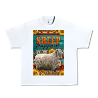 Western Sheep Happens Sunflowers Urban Heavy Tee | Teevron