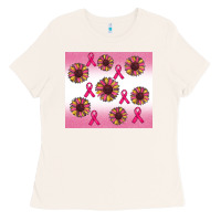 Bone breast cancer awareness sunflower Ladies Tee - RanaPortraitStore