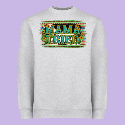 Cowhide Serappe Sunflower Mama Tried Heavyweight Sweatshirt Designed By Jasminsmagicworld