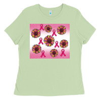 Matcha breast cancer awareness sunflower Ladies Tee - RanaPortraitStore