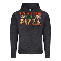 Vintage Black life is better with pizza Vintage Hoodie - AdoDesignShop