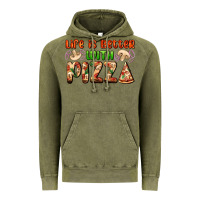 Vintage Olive life is better with pizza Vintage Hoodie - AdoDesignShop
