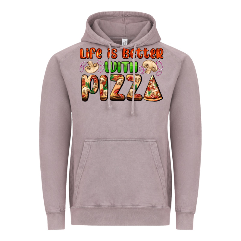 Life Is Better With Pizza Vintage Hoodie by AdoDesignShop | Teevron