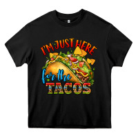 Black im just here for the tacos Heavy Core Tee - CTS Tumbler Store