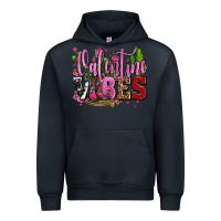 Navy valentine vibes with cowgirl boots olivia Urban Hoodie - OliviaCreatesArt