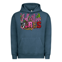 Pigment Midnight Navy valentine vibes with cowgirl boots olivia Urban Hoodie - OliviaCreatesArt