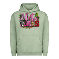 Pigment Oil Green valentine vibes with cowgirl boots olivia Urban Hoodie - OliviaCreatesArt
