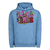 Pigment Pebble Blue valentine vibes with cowgirl boots olivia Urban Hoodie - OliviaCreatesArt