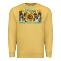 Antique Gold Being a Mom Makes My Life Complete Premium Sweatshirt - texasbilliewilder