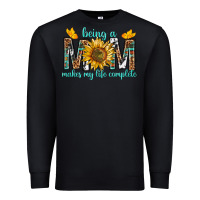 Black Being a Mom Makes My Life Complete Premium Sweatshirt - texasbilliewilder