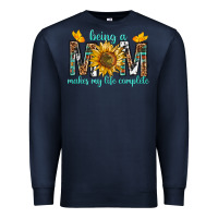 Navy Being a Mom Makes My Life Complete Premium Sweatshirt - texasbilliewilder