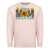 Pale Pink Being a Mom Makes My Life Complete Premium Sweatshirt - texasbilliewilder