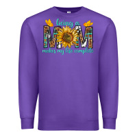 Purple Being a Mom Makes My Life Complete Premium Sweatshirt - texasbilliewilder
