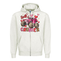 Oatmeal Heather name monster truck heartbreaker Zipper Hoodie - LillyAllenDesigns