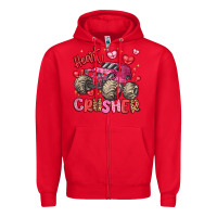 Red name monster truck heartbreaker Zipper Hoodie - LillyAllenDesigns