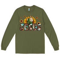 Army Green jesus san judas Long Sleeve Tee - JahusDesignShop