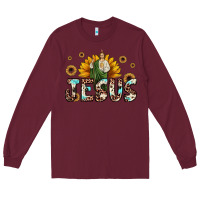 Burgundy jesus san judas Long Sleeve Tee - JahusDesignShop