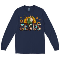Navy jesus san judas Long Sleeve Tee - JahusDesignShop