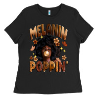 Black melanin poppin Ladies Tee - Zillion Design Studio