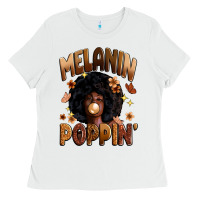 White melanin poppin Ladies Tee - Zillion Design Studio