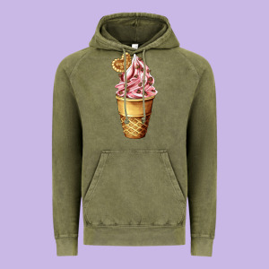 Ice Cream Fast Food Vintage Hoodie Designed By Adodesignshop