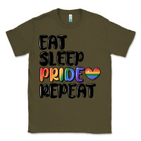 Army Green eat sleep pride repeat Classic Tee - MaliasSmallBusiness