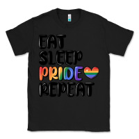 Black eat sleep pride repeat Classic Tee - MaliasSmallBusiness