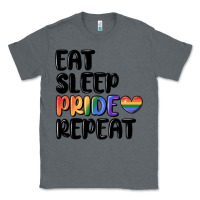 Charcoal Heather eat sleep pride repeat Classic Tee - MaliasSmallBusiness