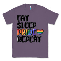 Lavender eat sleep pride repeat Classic Tee - MaliasSmallBusiness