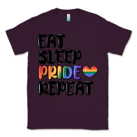 Plum eat sleep pride repeat Classic Tee - MaliasSmallBusiness