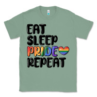 Sage eat sleep pride repeat Classic Tee - MaliasSmallBusiness