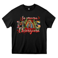 Black la mama mos chingona Heavy Core Tee - CTS Tumbler Store