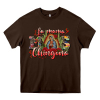 Chocolate Brown la mama mos chingona Heavy Core Tee - CTS Tumbler Store