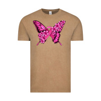 Vintage Coffee pink ribbon breast cancer butterfly Vintage Tee - Jasminsmagicworld