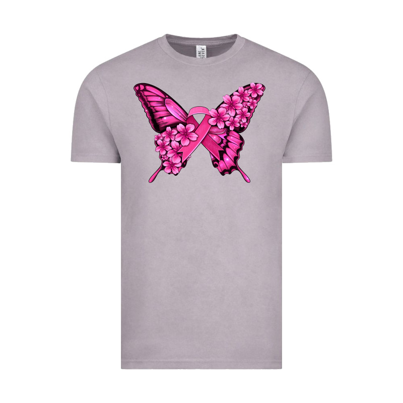 Pink Ribbon Breast Cancer Butterfly Vintage Tee by Jasminsmagicworld | Teevron