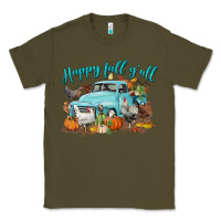 Army Green Happy Fall Y'all Classic Tee - LillyAllenDesigns
