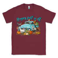 Burgundy Happy Fall Y'all Classic Tee - LillyAllenDesigns