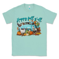 Seafoam Happy Fall Y'all Classic Tee - LillyAllenDesigns