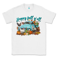 White Happy Fall Y'all Classic Tee - LillyAllenDesigns