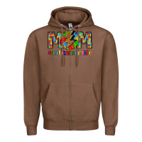 Chestnut empowering autism mom life Zipper Hoodie - LillyAllenDesigns