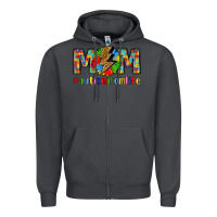 Smoke empowering autism mom life Zipper Hoodie - LillyAllenDesigns