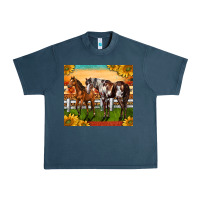 Midnight Navy Western Ranch Horses Urban Heavy Tee - LillyAllenDesigns