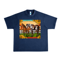 Navy Western Ranch Horses Urban Heavy Tee - LillyAllenDesigns