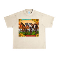 Sandshell Western Ranch Horses Urban Heavy Tee - LillyAllenDesigns