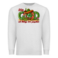Oatmeal Heather With God All Things Are Possible Mexico Premium Sweatshirt - texasbilliewilder