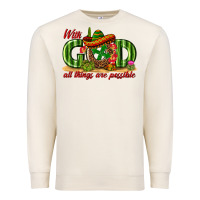 Sandshell With God All Things Are Possible Mexico Premium Sweatshirt - texasbilliewilder
