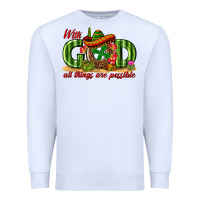 White With God All Things Are Possible Mexico Premium Sweatshirt - texasbilliewilder