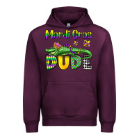 Mauve Wine mardi gras dude alligator olivia Urban Hoodie - OliviaCreatesArt