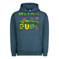 Pigment Midnight Navy mardi gras dude alligator olivia Urban Hoodie - OliviaCreatesArt
